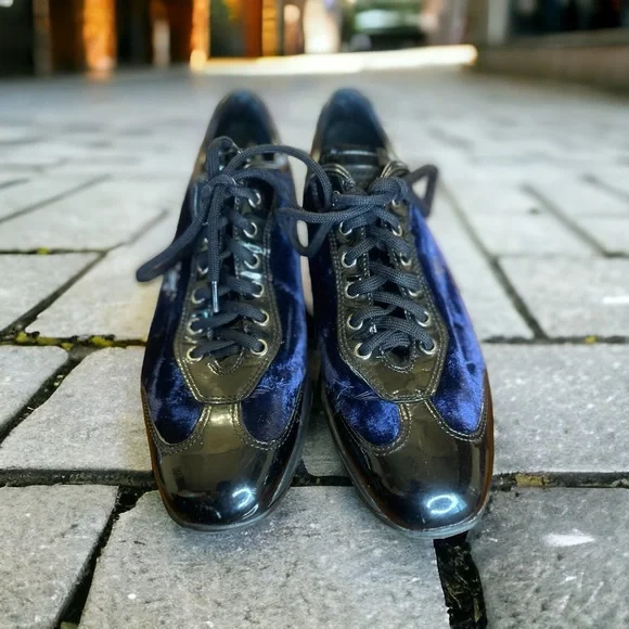 Prada | Shoes | Authentic Prada Mens Blue Velvet And Black  display picture 1